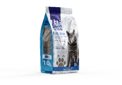 Cat litter Vita maxx CAT Brown Sand Clumping 10 L Baby Powder