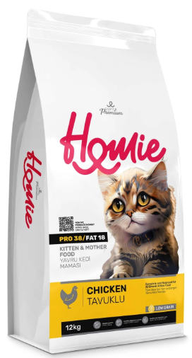 Homie - Dry Food - Super Premium - For Kitten & Mother Cats - 12 kg - Chicken