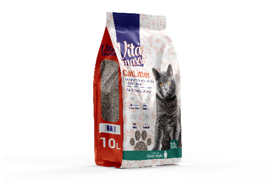 Cat litter Vita maxx CAT Brown Sand Clumping 10 L Green Apple