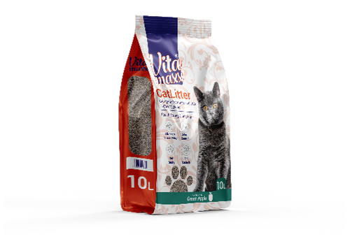 Cat litter Vita maxx CAT Brown Sand Clumping 10 L Green Apple
