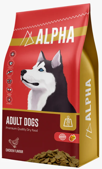 Alpha - Dry Food - For Adult Dogs - 20 kg - Chicken