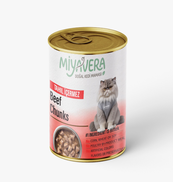 Miyavera Chunks Can Food For Adult Cat Beef 400 GM
