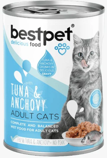 Bestpet - Can 400 gm - Adult Cats - Tuna & Anchovy