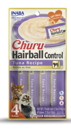 Churu -  Adult Cats - Creamy Treat - 4 Tubes - 56 g - Hairball - Tuna