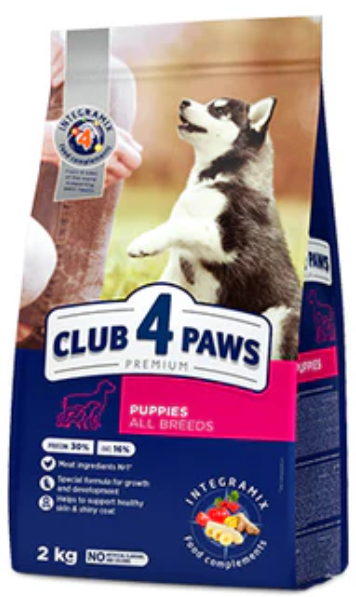 Club 4 Paws - Dry Food - For Dogs all breeds puppies rich in chicken 2kg