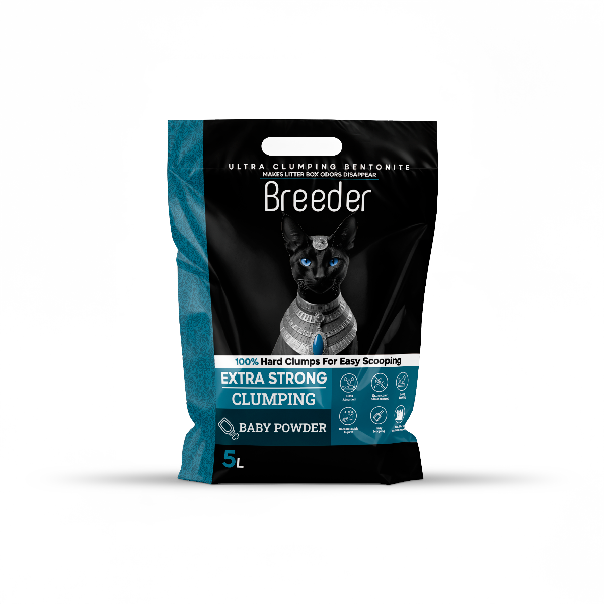 Cat litter Breeder CAT Brown Sand Clumping 5 L Baby Powder
