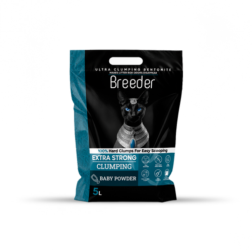 Cat litter Breeder CAT Brown Sand Clumping 5 L Baby Powder