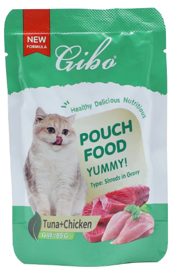 gibo- Cat Treat - Pouch 85 gm - Tuna & Chicken