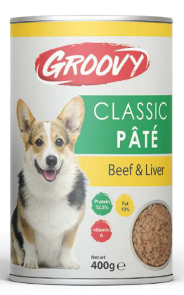 Groovy - Can 400 gm - Adult Dogs - Beef & Liver 