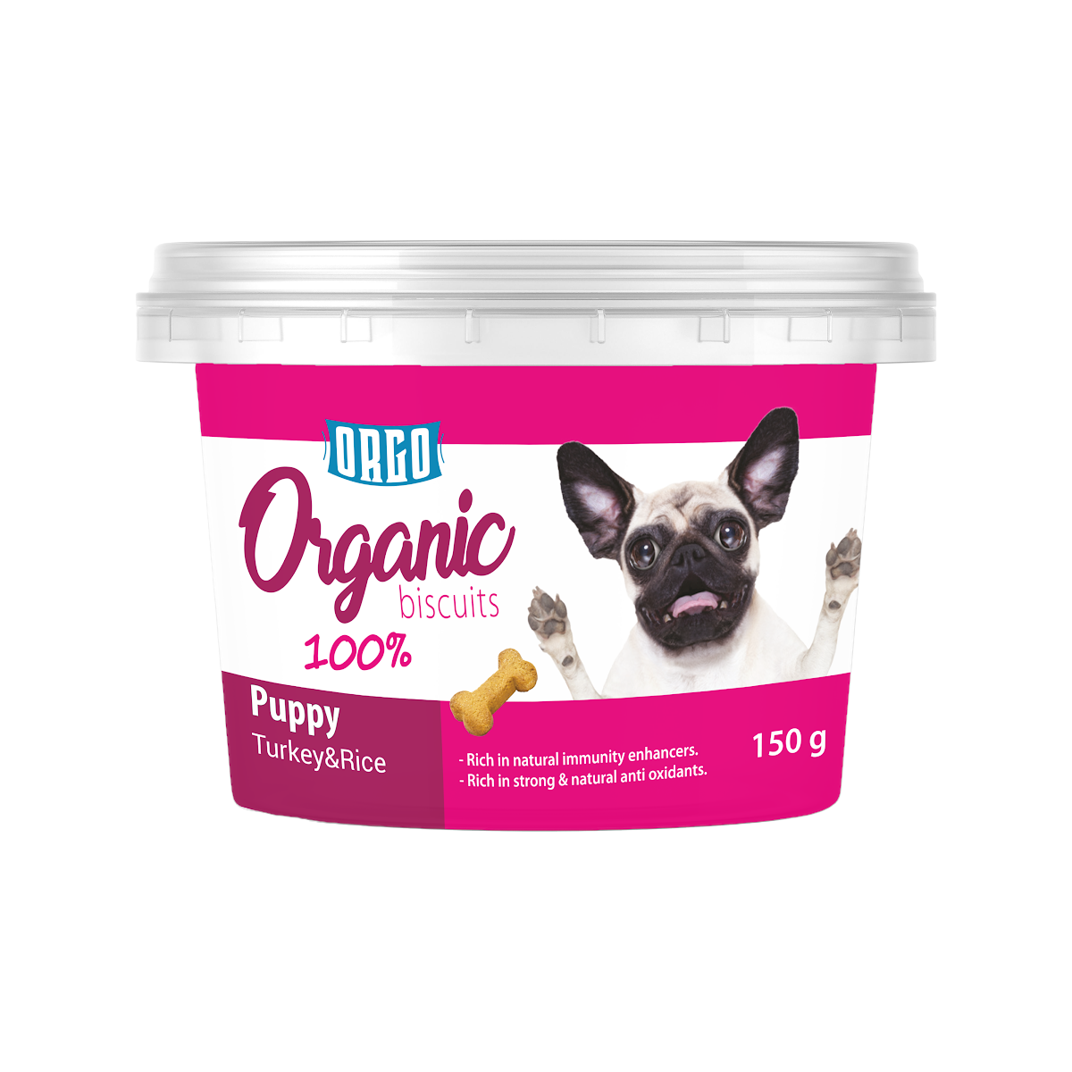 biscuits orgo DOG Puppy turkey & Rice 150 gm