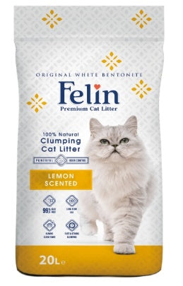 Cat litter Felin CAT White Cat Litter Lemon 20 L