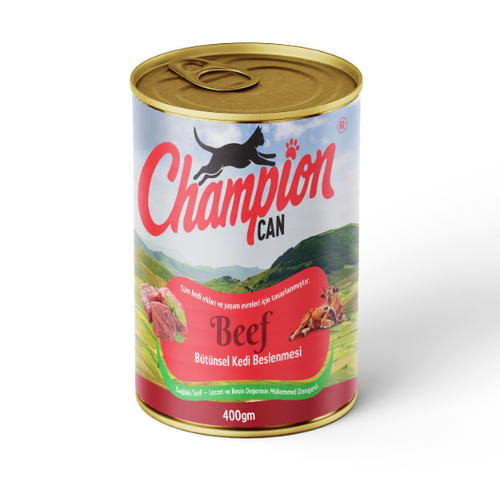 Champion Chunks Can Food For Adult Cat Beef 400 GM