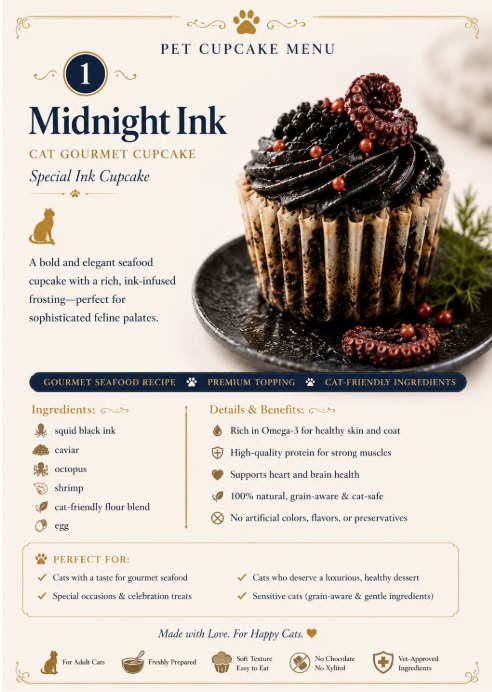 Midnight Ink  Cat Gourmet Cupcake