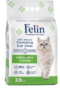 Cat litter Felin CAT White Cat Litter Apple 10 L