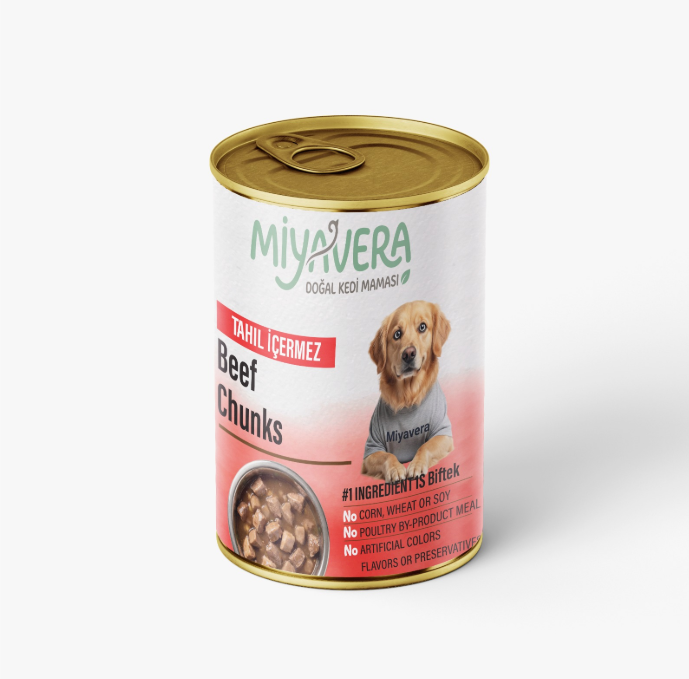 Miyavera Chunks Can Food For Adult Dog Beef 400 GM