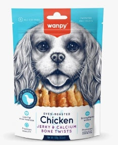 WANPY DOG CHICKEN BONE TWISTES 100G