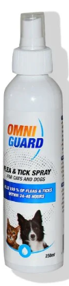 Omni Gurd - Flea + Tick Spray - 250 Ml