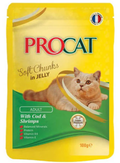 Procat - For Adult Cats - Pouch 100 gm - With Shrimps