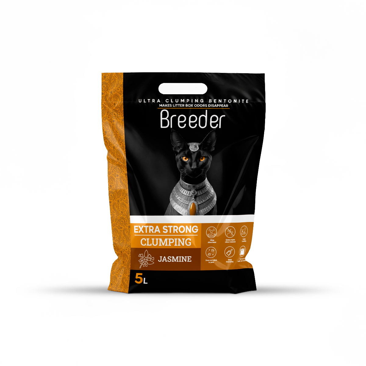 Cat litter Breeder CAT Brown Sand Clumping 5 L Jasmine