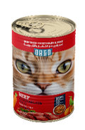 Wet Food orgo cat  Orgo Can Food For Cat Beef With Veg & Soup 400 GM 