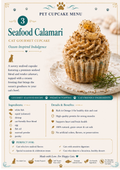 Seafood Calamari Cat Gourmet Cupcake