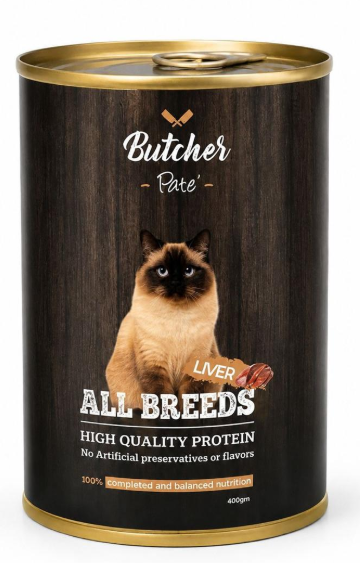 Wet Food Butcher cat  Butcher Liver 400 gm Pate