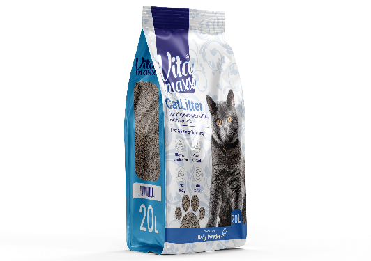 Cat litter Vita maxx CAT Brown Sand Clumping 20 L Baby Powder