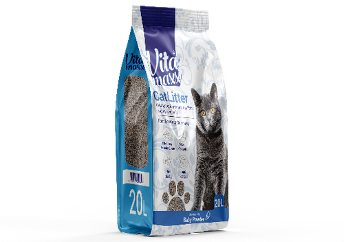 Cat litter Vita maxx CAT Brown Sand Clumping 20 L Baby Powder