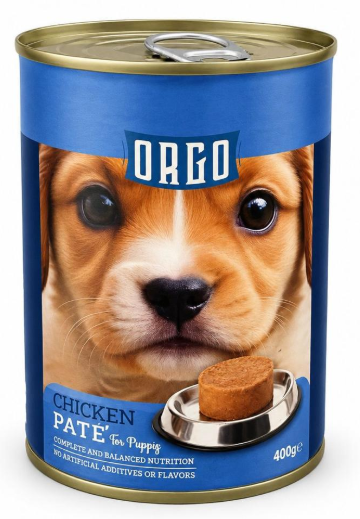 Wet Food orgo dog  Orgo™ Complete Pâté Chicken – Wet Food for Adult Dogs (400 g)