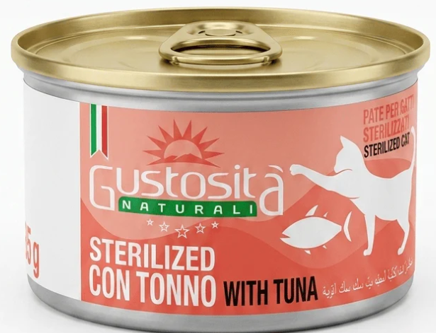 Gustosita - Can 85 gm - For Cats - Sterilized - Tuna