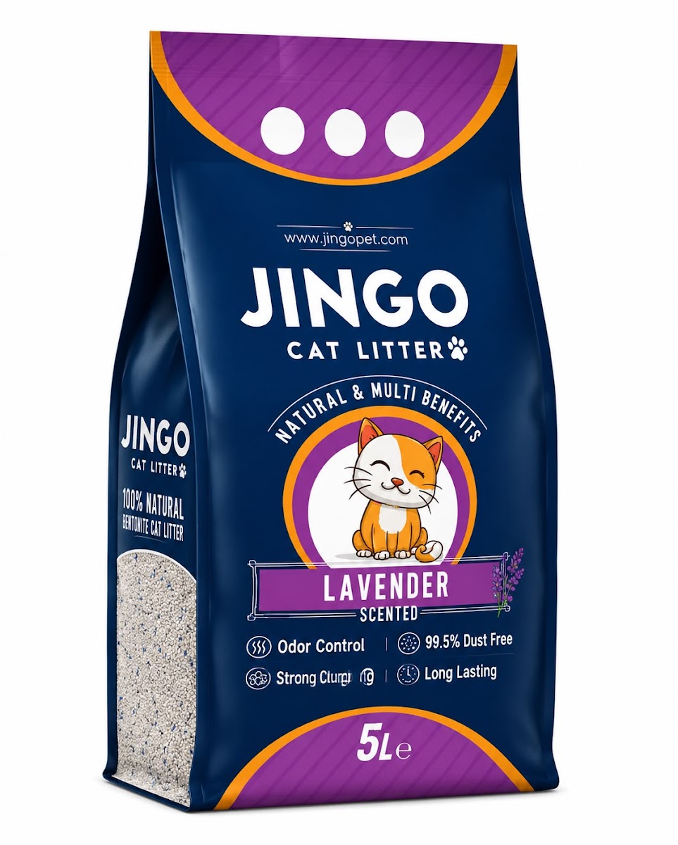 Cat litter Jingo CAT White cat litter Lavender 5 L
