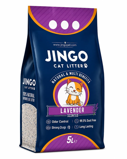 Cat litter Jingo CAT White cat litter Lavender 5 L