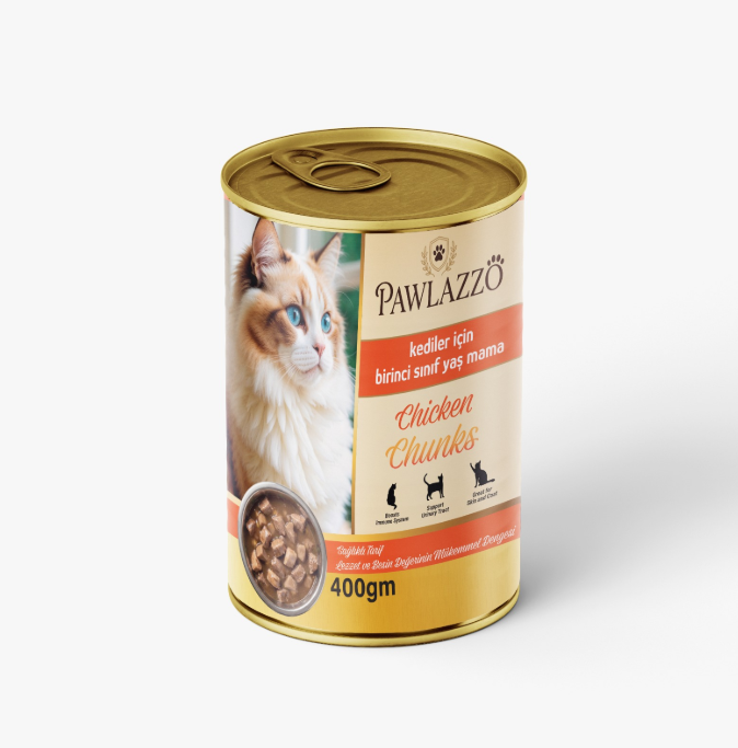 Pawlazzo Chunks Can Food For Adult Cat Chicken 400 GM