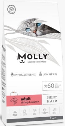 MOLLY - Dry Food - For Adult Cats - 2 kg - Shrimp & Salmon