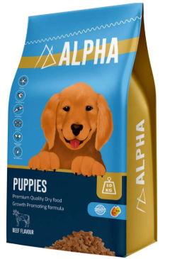 Alpha - Dry Food - For Puppy Dogs - 10 kg - Beef