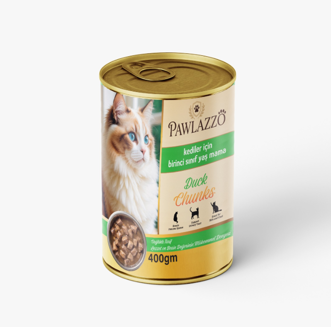 Pawlazzo Chunks Can Food For Adult Cat Duck 400 GM