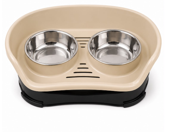 Stainless Steel Pet Double Bowl - ( MM-A13-22 )