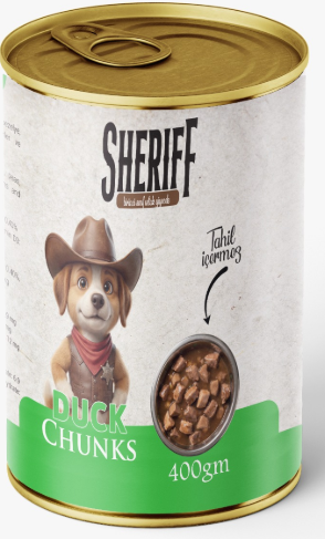 Sheriff Chunks Can Food For Adult Dog Duck 400 GM