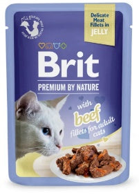 Brit - Cats Food - Pouch 85 gm - Delicate Meat - With Beef