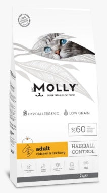 MOLLY - Dry Food - For Adult Cats - 2 kg - Chicken & Anchovy