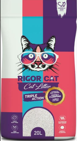 Cat litter Rigor CAT White Cat Litter Marseille Soap 20 L
