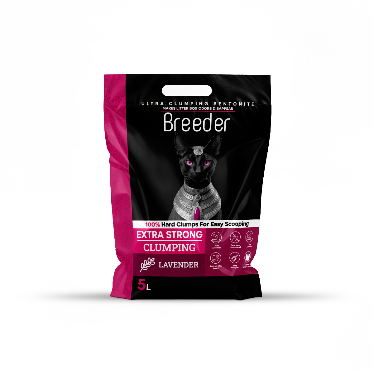Cat litter Breeder CAT Brown Sand Clumping 5 L Lavender