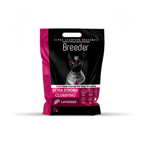 Cat litter Breeder CAT Brown Sand Clumping 5 L Lavender