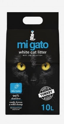 Cat litter Mi gato CAT White cat litter Baby Powder 10 L****