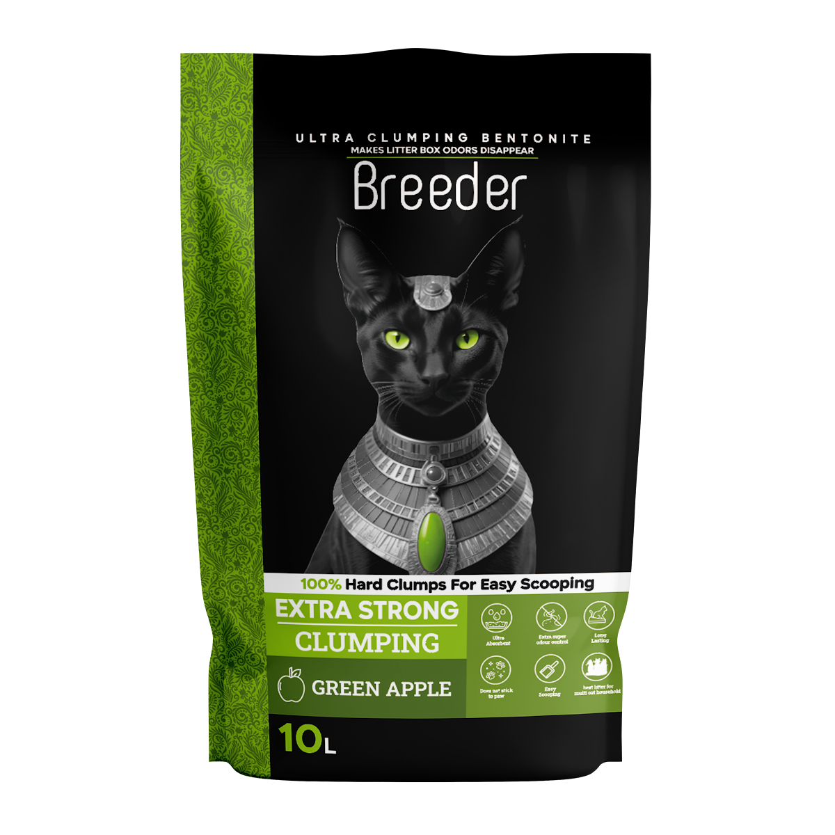 Breeder- Cat LitterClumping-10 L - Green Apple