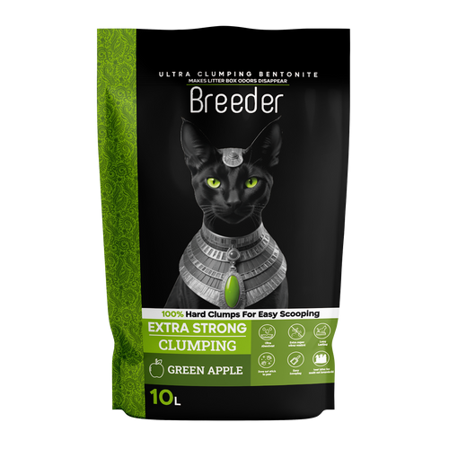 Breeder- Cat LitterClumping-10 L - Green Apple
