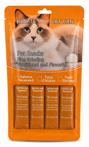 KAATE - For Cats - Pouch 15 gm - Tuna Chicken باكت 10 قطع