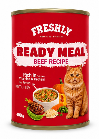 Meal Can Food For Cat Beef With Veg & Soup 400 GM 