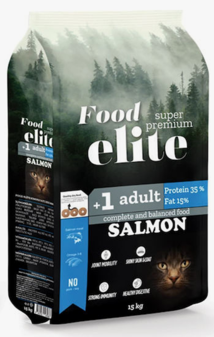 Elite - Dry Food - For Adult Cats - 15 kg - Salmon