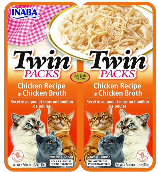 Inaba - Cat Treat - Twin Packs - Pouch 40 gm - Chicken In Chicken Broth